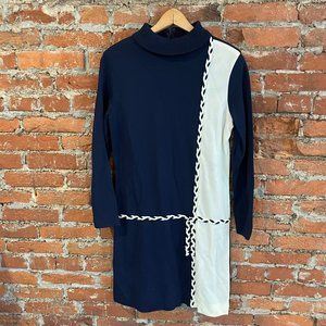 Vintage 60s Navy And White Mod Women’s Mini Dress Small